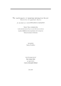 The Mathematics of Quantum Information Theory: Geometry of Quantum States