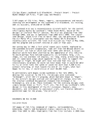 CIA Spy Plane: Lockheed A-12 Blackbird - Project Oxcart - Project BLACK SHIELD CIA Files, Flight Logs and Manuals
