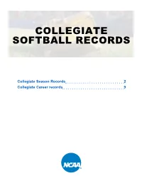 Collegiate Softball Records