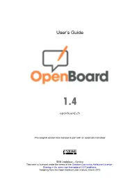 Open-Sankoré User Manual, Diena 2013 Openboard 1.4