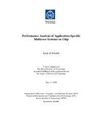 Performance Analysis of Application-Specific Multicore Systems on Chip