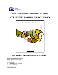 Rcdf Projects in Kibaale District, Uganda
