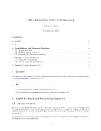 Stat 5421 Lecture Notes: Overdispersion