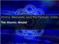 The Atomic Model Atomic Theory Timeline