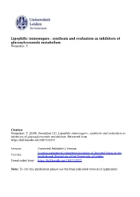 1General Introduction and Outline Glycosphingolipids, Carbohydrate