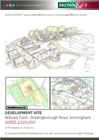 DEVELOPMENT SITE Willows Farm, Stallingborough Road, Immingham GUIDE £320,000