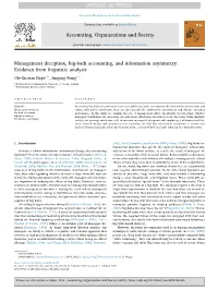 Management Deception, Big-Bath Accounting, and Information Asymmetry: Evidence from Linguistic Analysis
