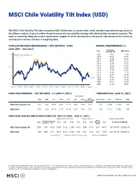 MSCI Chile Volatility Tilt Index (USD) (NET)