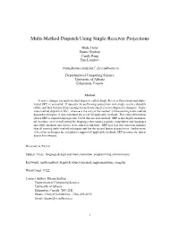 Multi-Method Dispatch Using Single-Receiver Projections