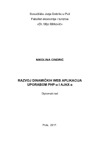 Razvoj Dinamičkih Web Aplikacija Uporabom PHP-A I AJAX-A, N