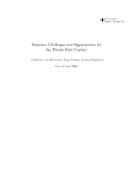 Statistics: Challenges and Opportunities for the Twenty-First Century