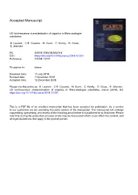 UV Luminescence Characterisation of Organics in Mars-Analogue Substrates