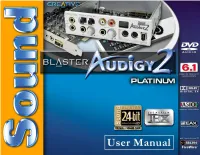 3Using Audigy 2 Software