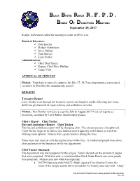Black Butte Ranch R.F.P.D