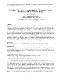 Development of a Bayesian Belief Network Runway Incursion and Excursion Model
