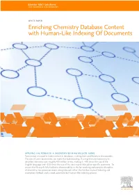 Enriching Chemistry Database Content with Human-Like Indexing of Documents