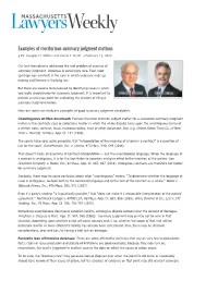 Examples of Meritorious Summary Judgment Motions