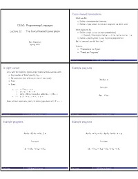 Lecture 12 — the Curry-Howard Isomorphism