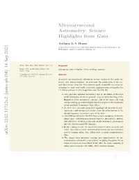Microarcsecond Astrometry: Science Highlights from Gaia Arxiv