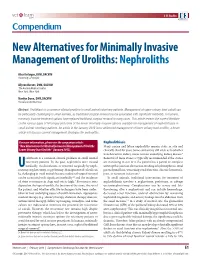 New Alternatives for Minimally Invasive Management of Uroliths: Nephroliths