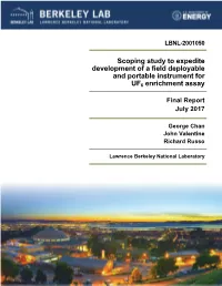 Scoping Study to Expedite Development of a Field Deployable and Portable Instrument For
