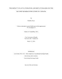 The Impact of Acculturation and Biculturalism on The