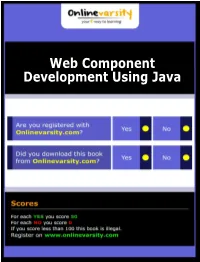 Web Component Development Using Java Web Component Development Using Java Learner’S Guide