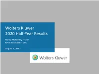 Wolters Kluwer HY2020 Results Presentation