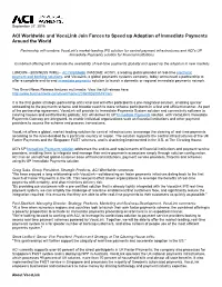 ACI Worldwide and Vocalink Join Forces to Speed up Adoption of Immediate Payments Around the World