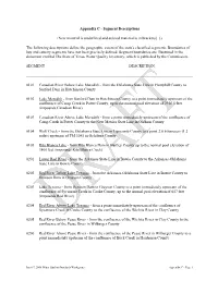 Appendix C - Segment Descriptions