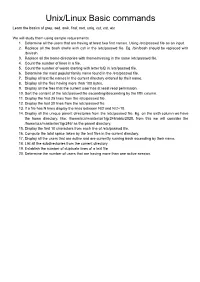 Basic Unix/Linux Commands