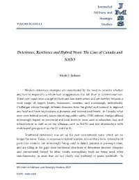 Deterrence, Resilience and Hybrid Wars: the Case of Canada And