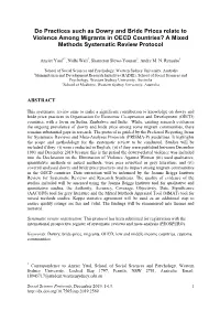 Do Practices Such As Dowry and Bride Prices Relate to Violence Among Migrants in OECD Countries? a Mixed Methods Systematic Review Protocol
