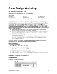 Game Design Workshop