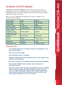In-School Activity Breaks