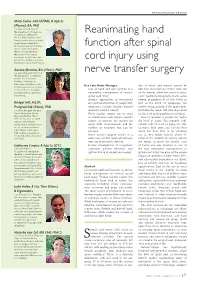 Reanimating Hand Function After Spinal Cord Injury Using Nerve
