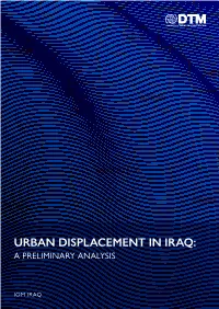 Urban Displacement in Iraq: a Preliminary Analysis