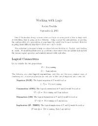 Working with Logic