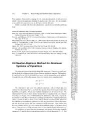 9.6 Newton-Raphson Method for Nonlinear Systems of Equations