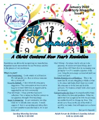 A Christ Centered New Year's Resolution