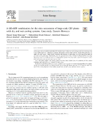 A GIS-AHP Combination for the Sites Assessment of Large-Scale CSP Plants 7 with Dry and Wet Cooling Systems