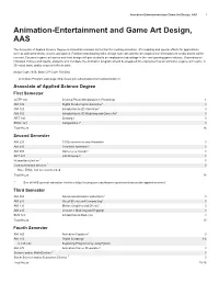 Animation-Entertainment and Game Art Design, AAS 1