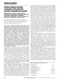 Genome Sequence and Gene Compaction of the Eukaryote