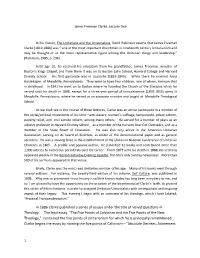 James Freeman Clarke: Lecture One