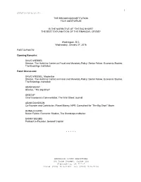 Uncorrected Transcript