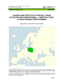 Causes and Effects of Spatial Chaos in the Polish Carpathians – a Difficult Way to Sustainable Development