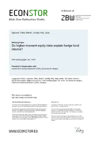 Do Higher-Moment Equity Risks Explain Hedge Fund Returns?