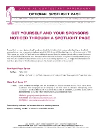 Get Yourself and Your Sponsors Noticed Through a Spotlight Page