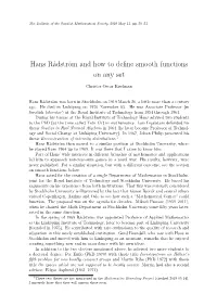 Hans Rådström and How to Define Smooth Functions on Any