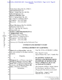 Motion for Final Approval of Class Action Settlement Case No